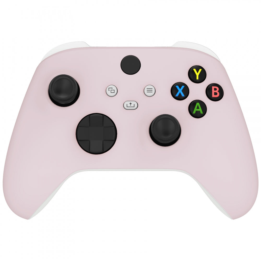 eXtremeRate Retail Soft Touch Cherry Blossoms Pink Replacement Handles Shell for Xbox Series X Controller, Custom Side Rails Panels Front Housing Shell Faceplate for Xbox Series S Controller - Controller NOT Included - ZX3P312