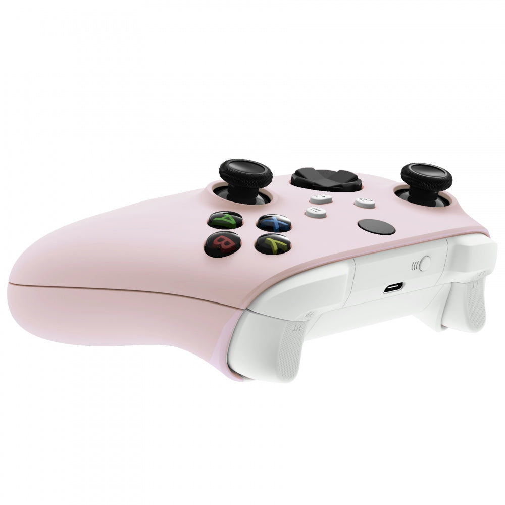 eXtremeRate Retail Soft Touch Cherry Blossoms Pink Replacement Handles Shell for Xbox Series X Controller, Custom Side Rails Panels Front Housing Shell Faceplate for Xbox Series S Controller - Controller NOT Included - ZX3P312