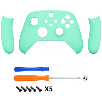 eXtremeRate Retail Soft Touch Mint Green Replacement Handles Shell for Xbox Series X Controller, Custom Side Rails Panels Front Housing Shell Faceplate for Xbox Series S Controller - Controller NOT Included - ZX3P314