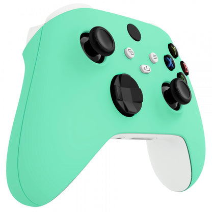 eXtremeRate Retail Soft Touch Mint Green Replacement Handles Shell for Xbox Series X Controller, Custom Side Rails Panels Front Housing Shell Faceplate for Xbox Series S Controller - Controller NOT Included - ZX3P314