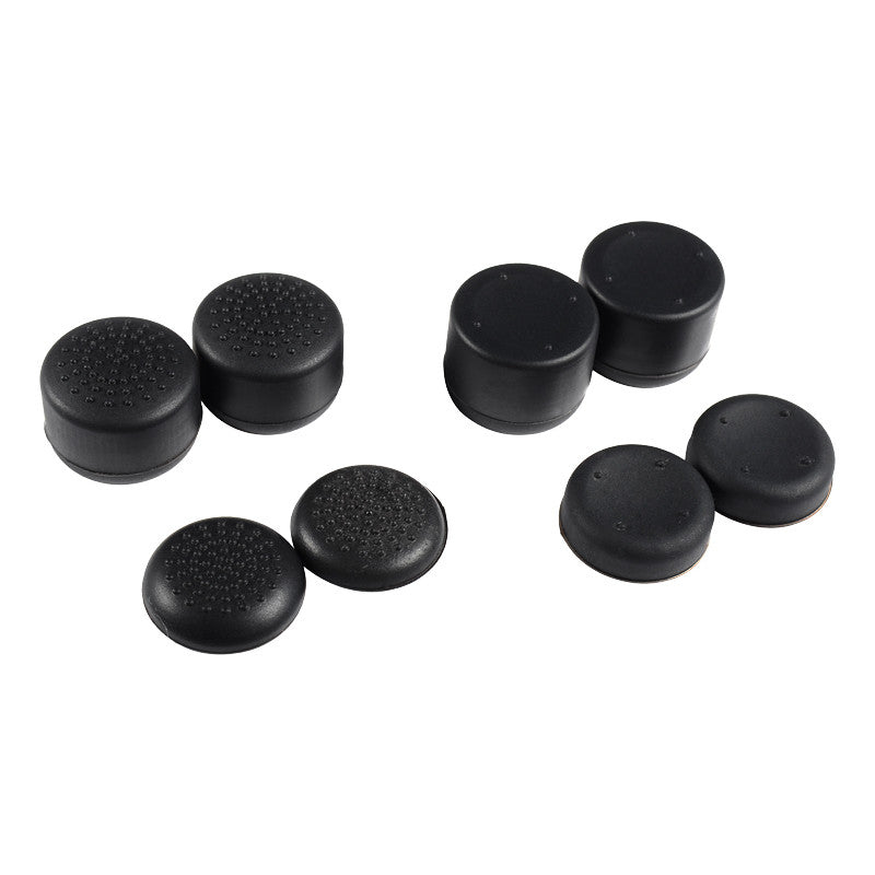 eXtremeRate Retail 8 Black Silicone Rubber Precision Platporm Raised Analog Sticks Thumb Grips for ps4 Slim ps4 Pro Thumbsticks - ZXBJ122