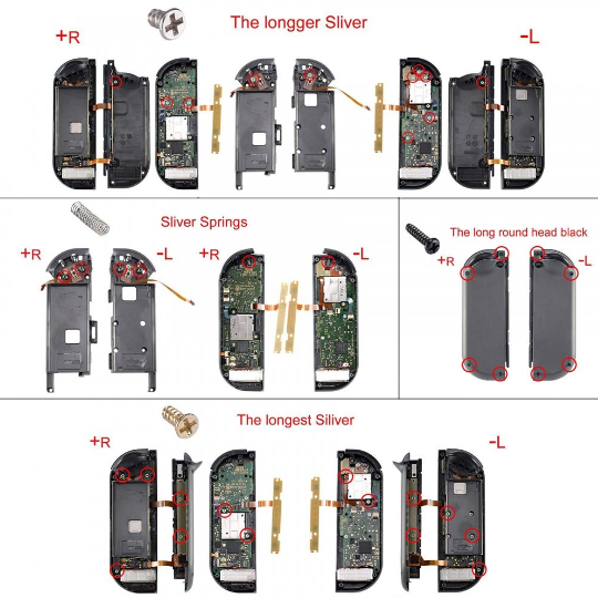 eXtremeRate Retail Dark Grayish Violet Replacement ABXY Direction Keys SR SL L R ZR ZL Trigger Buttons Springs, Full Set Buttons Repair Kits with Tools for NS Switch JoyCon & OLED JoyCon - JoyCon Shell NOT Included - AJ227