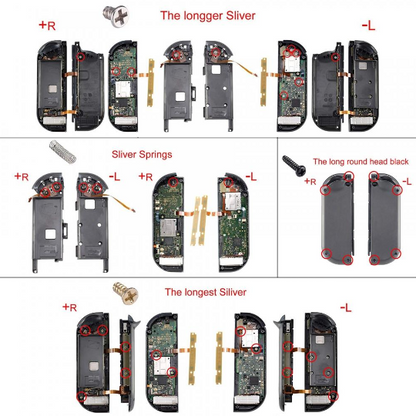 eXtremeRate Retail Dark Grayish Violet Replacement ABXY Direction Keys SR SL L R ZR ZL Trigger Buttons Springs, Full Set Buttons Repair Kits with Tools for NS Switch JoyCon & OLED JoyCon - JoyCon Shell NOT Included - AJ227