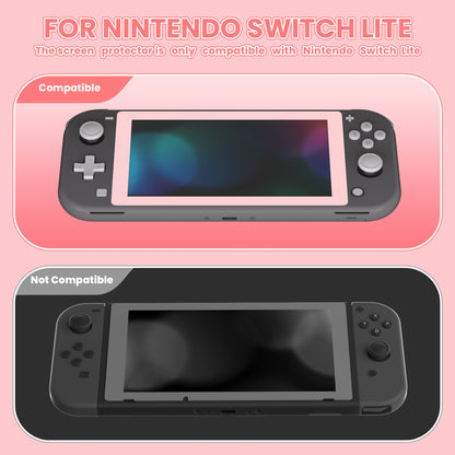 eXtremeRate Nintendo Switch Lite用2枚セット傷防止透明HD強化ガラススクリーン保護フィルム【チェリーブロッサムピンク】
