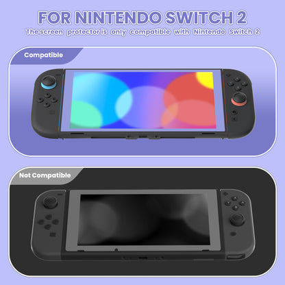 eXtremeRate Nintendo Switch 2に対応用強化ガラスフィルム 2枚セット【ライトバイオレット】