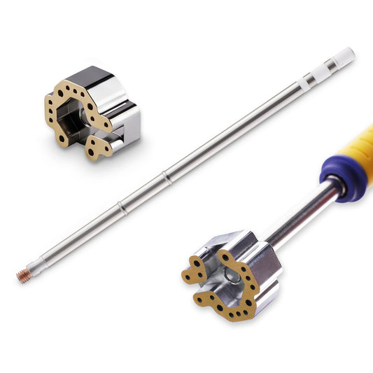 eXtremeRate ps4/ps5/Xbox One/Xbox Series S・X/Switch Proコントローラーに対応用3Dジョイスティック用はんだ除去ごて先（ヒーティングスティック付き）、T12はんだごてステーション対応、13mmアナログスティック修理工具