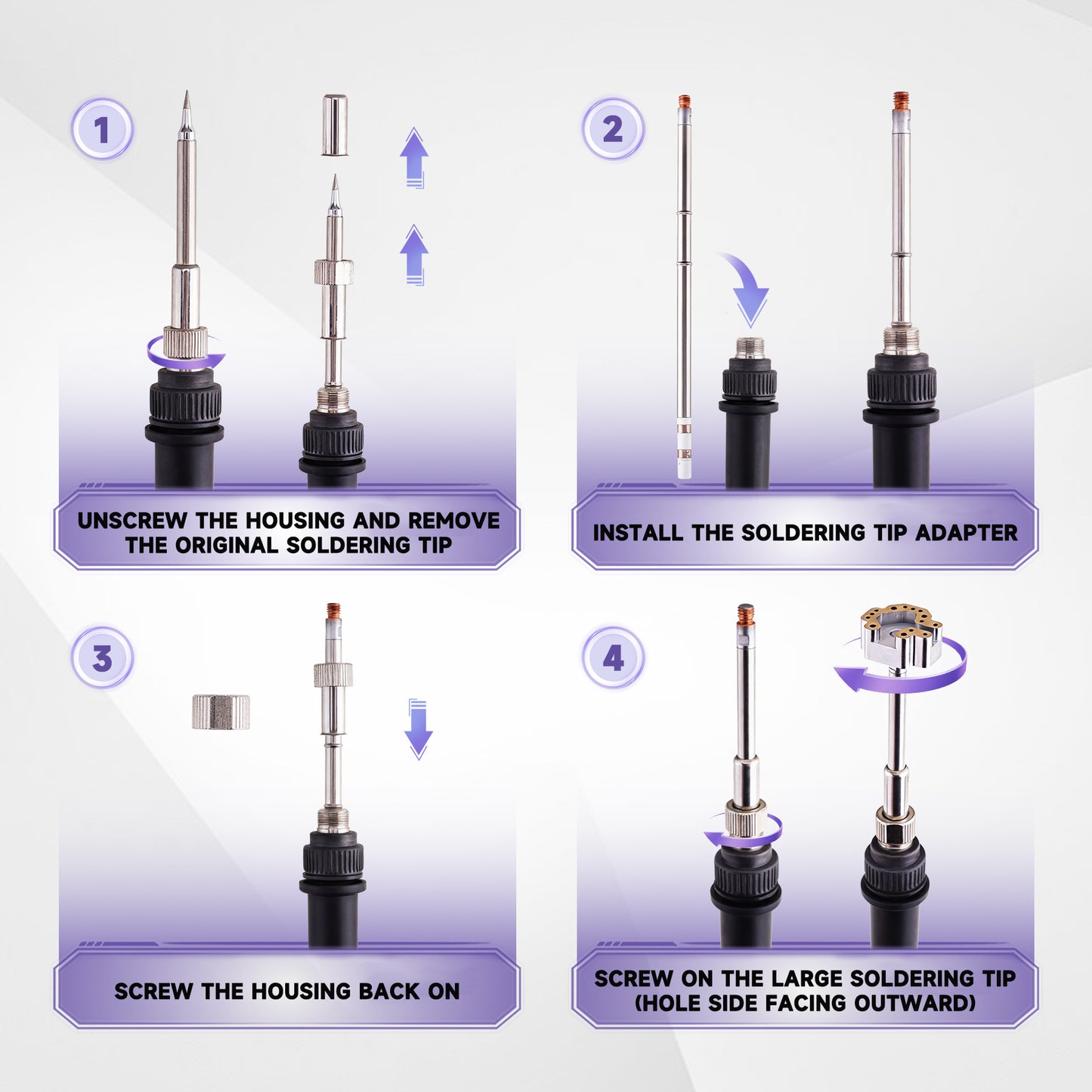 eXtremeRate ps4/ps5/Xbox One/Xbox Series S・X/Switch Proコントローラーに対応用3Dジョイスティック用はんだ除去ごて先（ヒーティングスティック付き）、T12はんだごてステーション対応、13mmアナログスティック修理工具