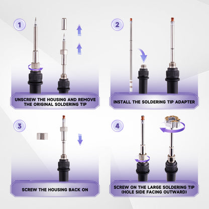 eXtremeRate ps4/ps5/Xbox One/Xbox Series S・X/Switch Proコントローラーに対応用3Dジョイスティック用はんだ除去ごて先（ヒーティングスティック付き）、T12はんだごてステーション対応、13mmアナログスティック修理工具
