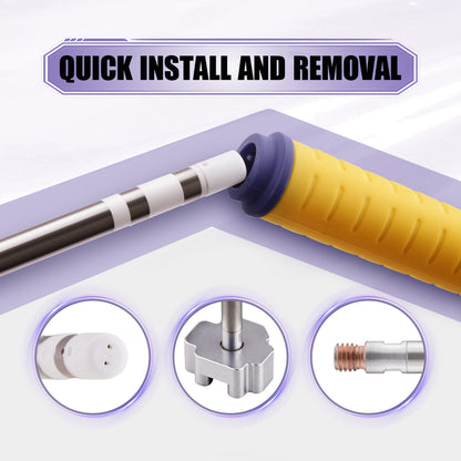 eXtremeRate ps4/ps5/Xbox One/Xbox Series S・X/Switch Proコントローラーに対応用3Dジョイスティック用はんだ除去ごて先（ヒーティングスティック付き）、T12はんだごてステーション対応、13mmアナログスティック修理工具