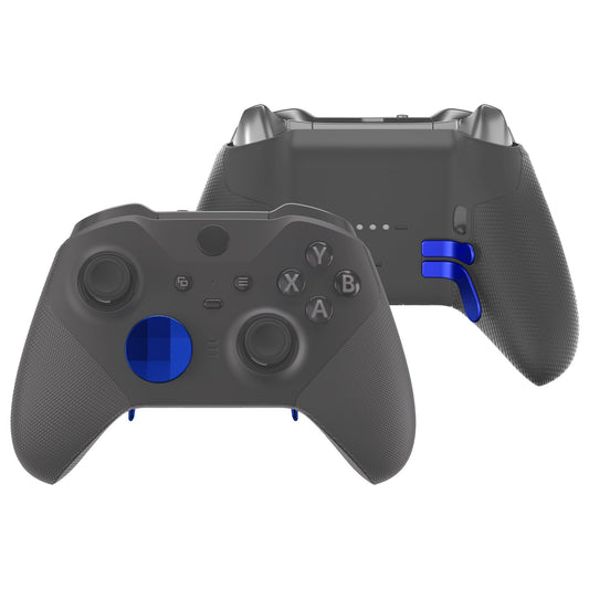 eXtremeRate 6 in 1 Replacement Metallic Magnetic Stainless Steel Back Paddles and D-Pads Kits for Xbox One Elite & Xbox Elite Series 2 & Elite 2 Core Controller - Blue eXtremeRate