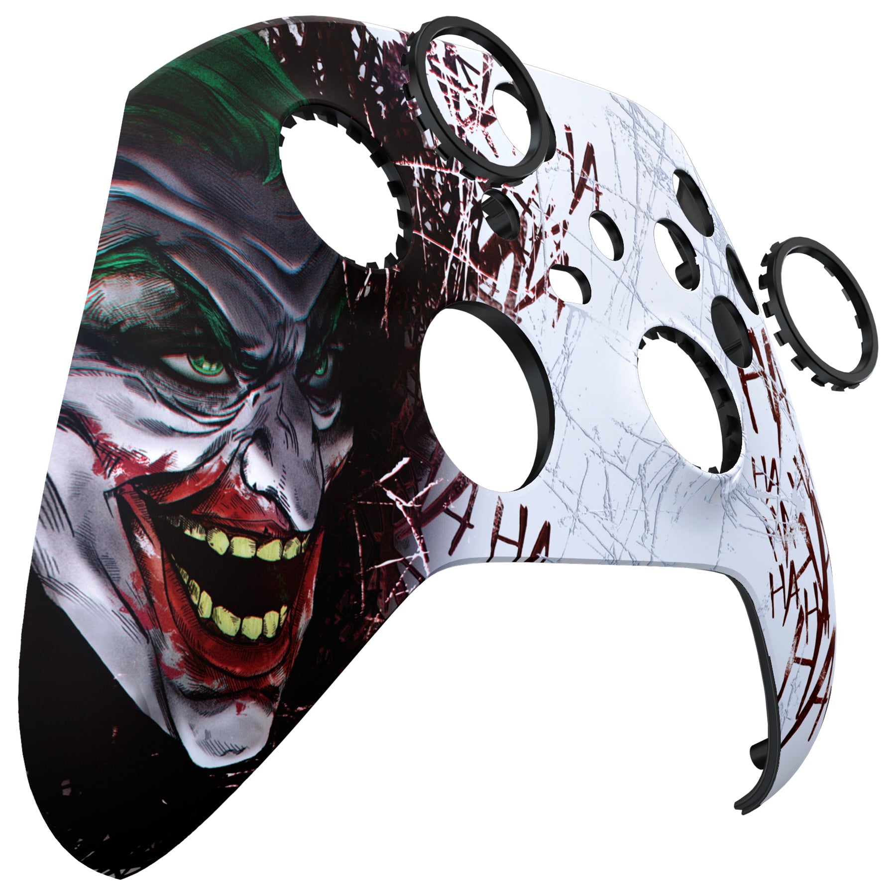 eXtremeRate ASR Version Front Housing Shell with Accent Rings for Xbox Series X/S Controller & Xbox Core Controller - Clown HAHAHA eXtremeRate