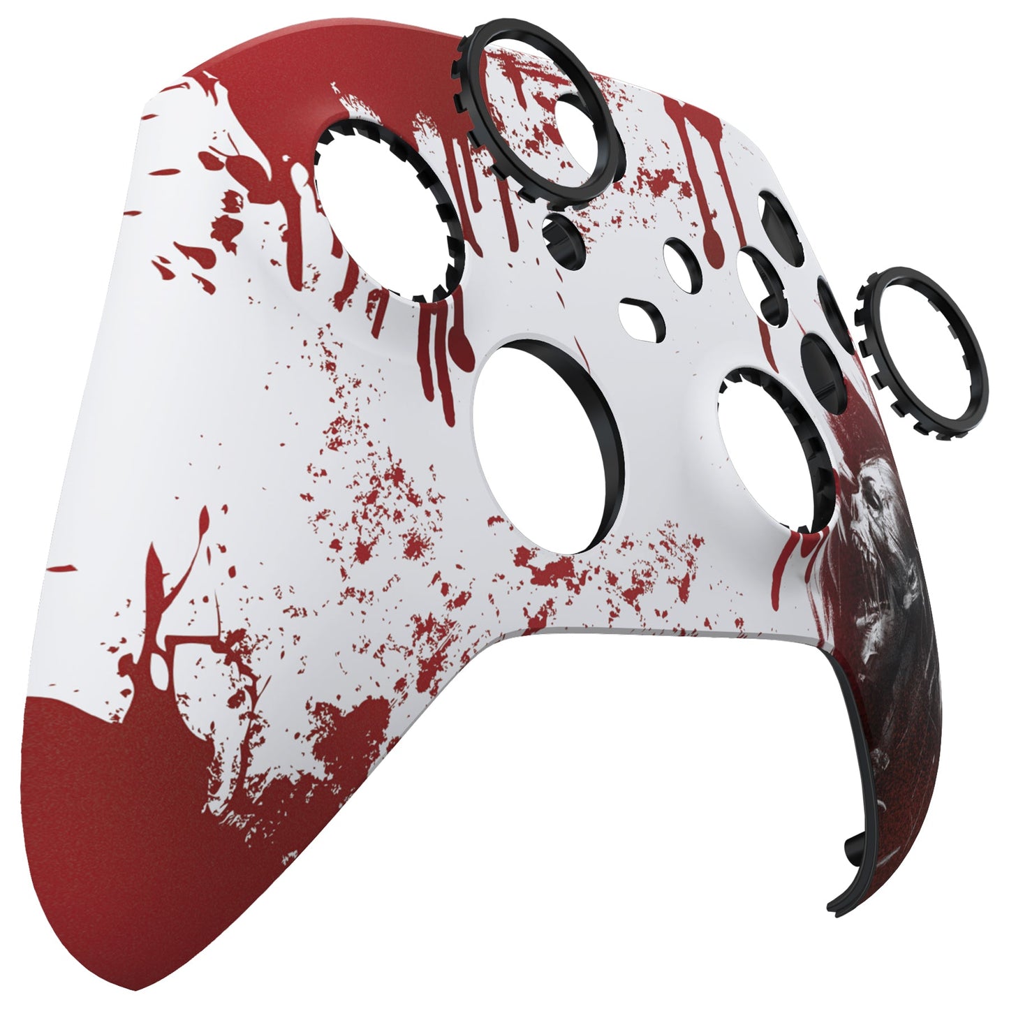 eXtremeRate ASR Version Front Housing Shell with Accent Rings for Xbox Series X/S Controller & Xbox Core Controller - Blood Zombie eXtremeRate