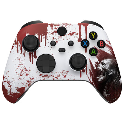 eXtremeRate ASR Version Front Housing Shell with Accent Rings for Xbox Series X/S Controller & Xbox Core Controller - Blood Zombie eXtremeRate