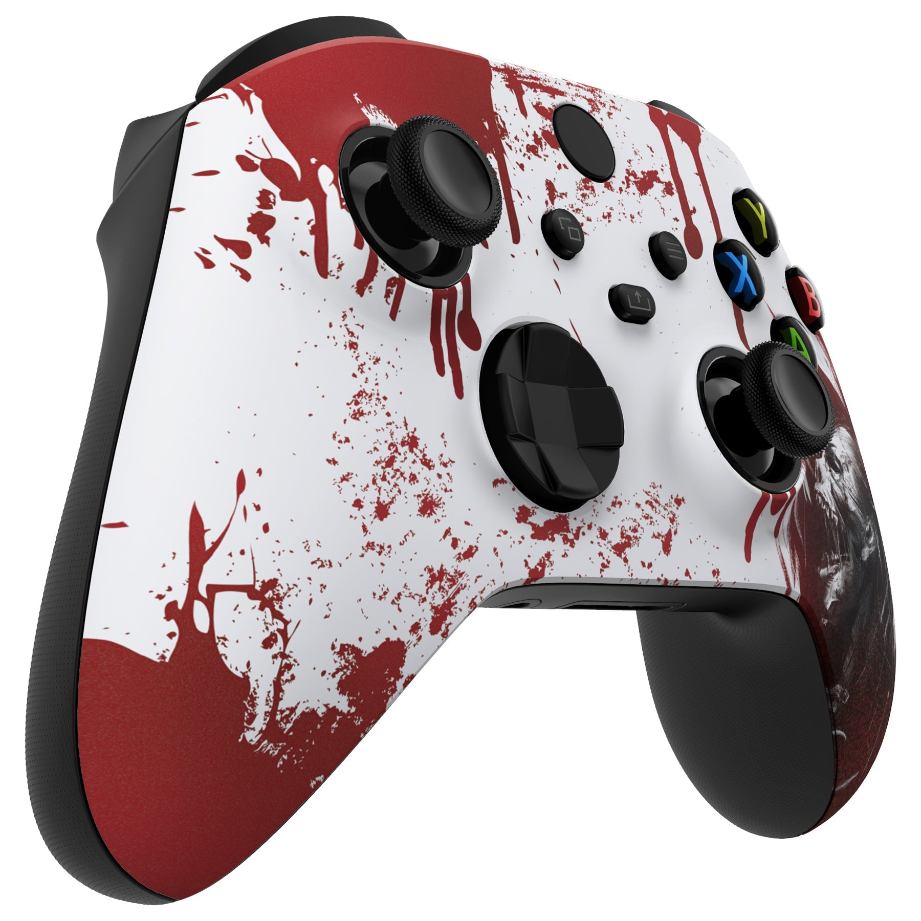 eXtremeRate ASR Version Front Housing Shell with Accent Rings for Xbox Series X/S Controller & Xbox Core Controller - Blood Zombie eXtremeRate