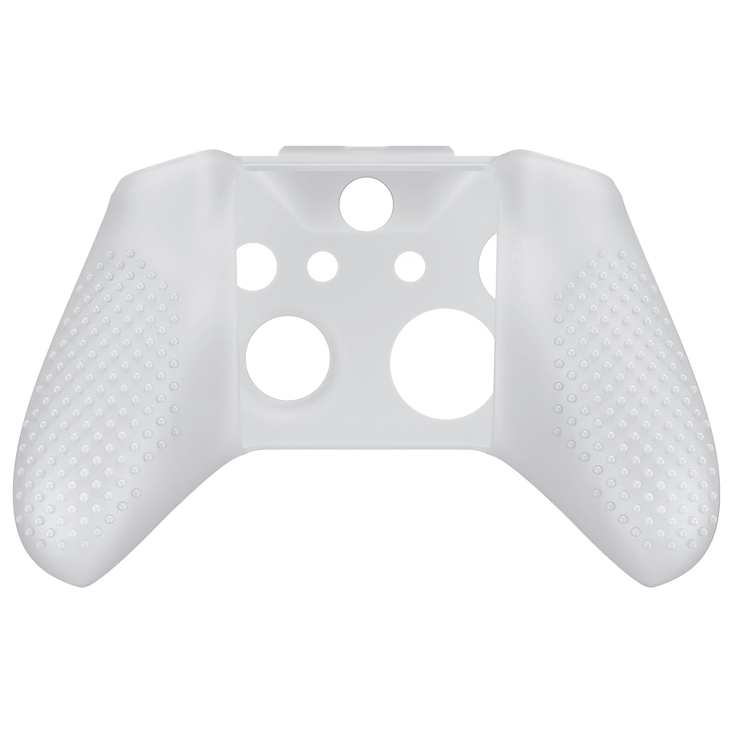 eXtremeRate Protective Anti-Slip Silicone Case with Thumb Grips Caps for Xbox One X & S Controller - Semi-transparent Clear eXtremeRate