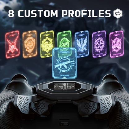 eXtremeRate PS5 edgeコントローラーに対応用BEYOND バックパドルキット、OLEDディスプレイ&エルゴノミックグリップ【ブラック】