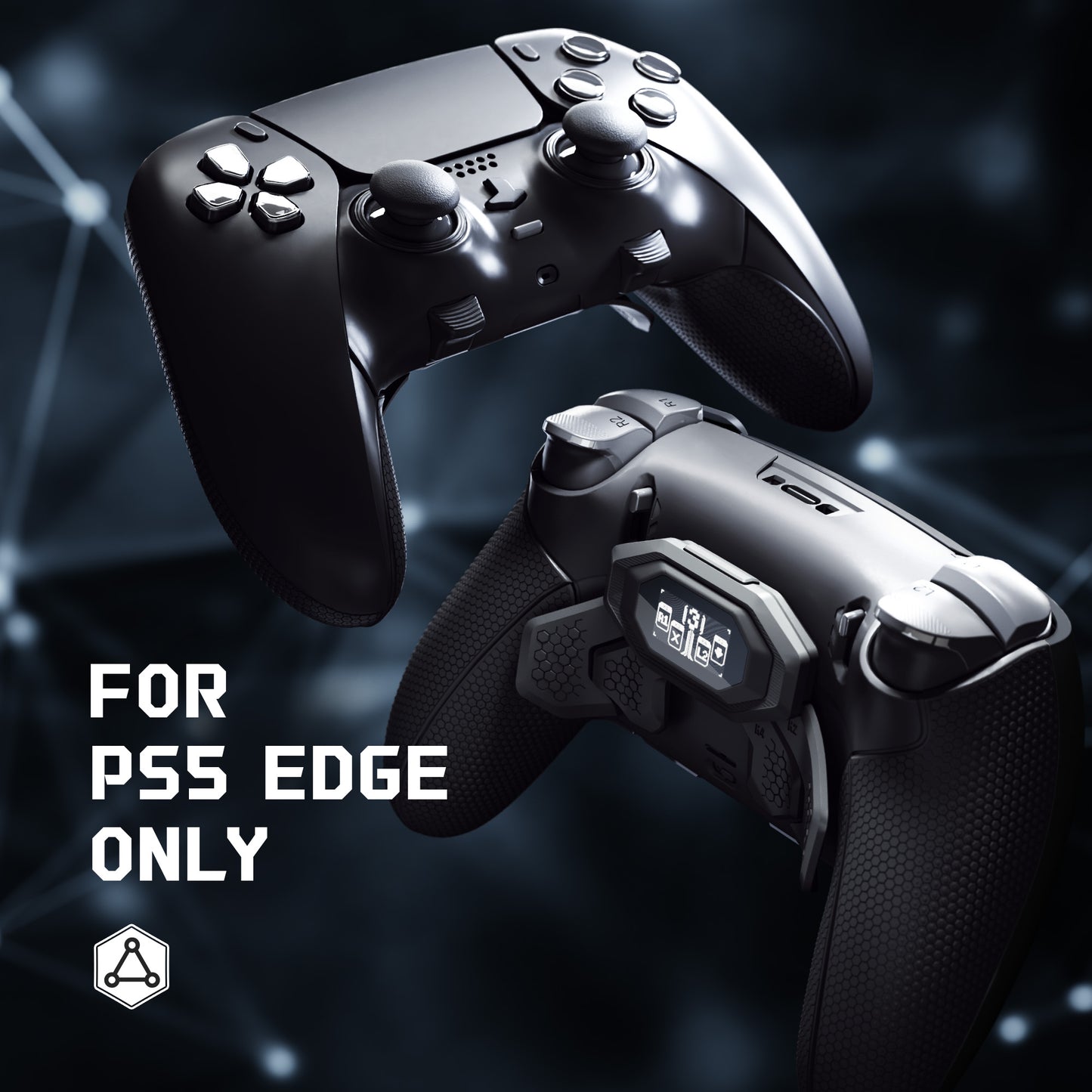 eXtremeRate PS5 edgeコントローラーに対応用BEYOND バックパドルキット、OLEDディスプレイ&エルゴノミックグリップ【ブラック】