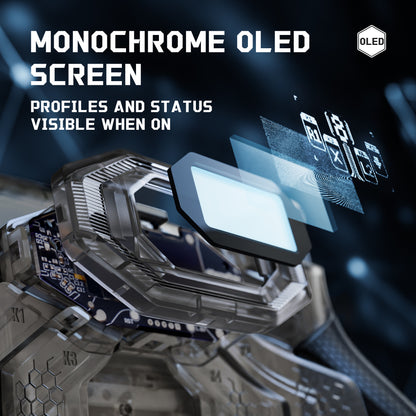 eXtremeRate PS5 edgeコントローラーに対応用BEYOND バックパドルキット、OLEDディスプレイ&エルゴノミックグリップ【クリアブラック】