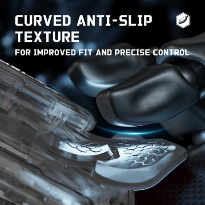 eXtremeRate PS5 edgeコントローラーに対応用BEYOND バックパドルキット、OLEDディスプレイ&エルゴノミックグリップ【クリアブラック】