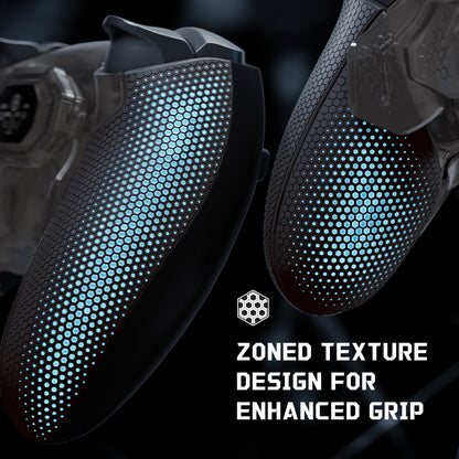 eXtremeRate PS5 edgeコントローラーに対応用BEYOND バックパドルキット、OLEDディスプレイ&エルゴノミックグリップ【クリアブラック】