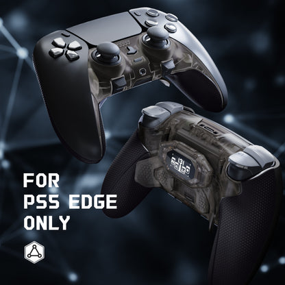 eXtremeRate PS5 edgeコントローラーに対応用BEYOND バックパドルキット、OLEDディスプレイ&エルゴノミックグリップ【クリアブラック】