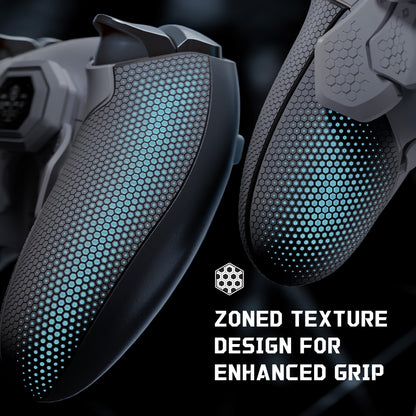 eXtremeRate PS5 edgeコントローラーに対応用BEYOND バックパドルキット、OLEDディスプレイ&エルゴノミックグリップ【ニューホープグレー＆クラシックグレー】