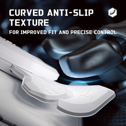 eXtremeRate PS5 edgeコントローラーに対応用BEYOND バックパドルキット、OLEDディスプレイ&エルゴノミックグリップ【ホワイト＆ブラック】