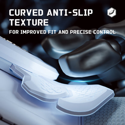 eXtremeRate PS5 edgeコントローラーに対応用BEYOND バックパドルキット、OLEDディスプレイ&エルゴノミックグリップ【ホワイト＆グレー】