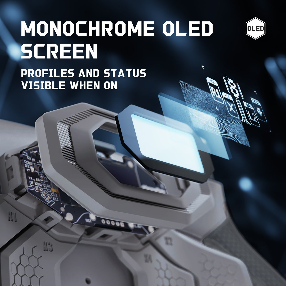 eXtremeRate BEYOND Back Paddle Kit for PS5 Edge Controller, OLED Display & Ergonomic Grip [New Hope Gray & Classic Gray]