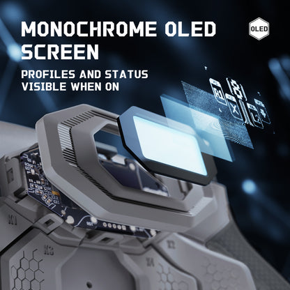 eXtremeRate BEYOND Back Paddle Kit for PS5 Edge Controller, OLED Display & Ergonomic Grip [New Hope Gray & Classic Gray]
