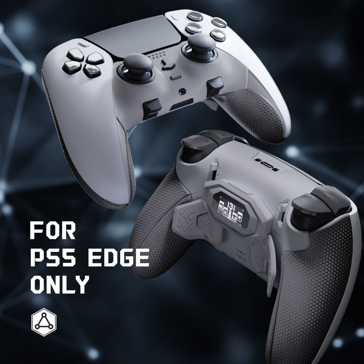eXtremeRate BEYOND Back Paddle Kit for PS5 Edge Controller, OLED Display & Ergonomic Grip [New Hope Gray & Classic Gray]