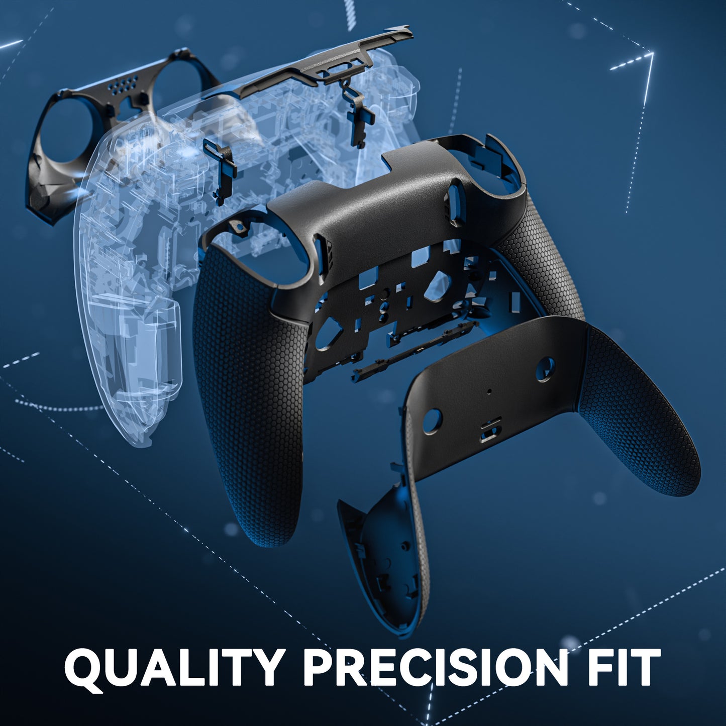 eXtremeRate Beyond-ARC Bottom Shell Kit for PS5 Edge Controller (Black)