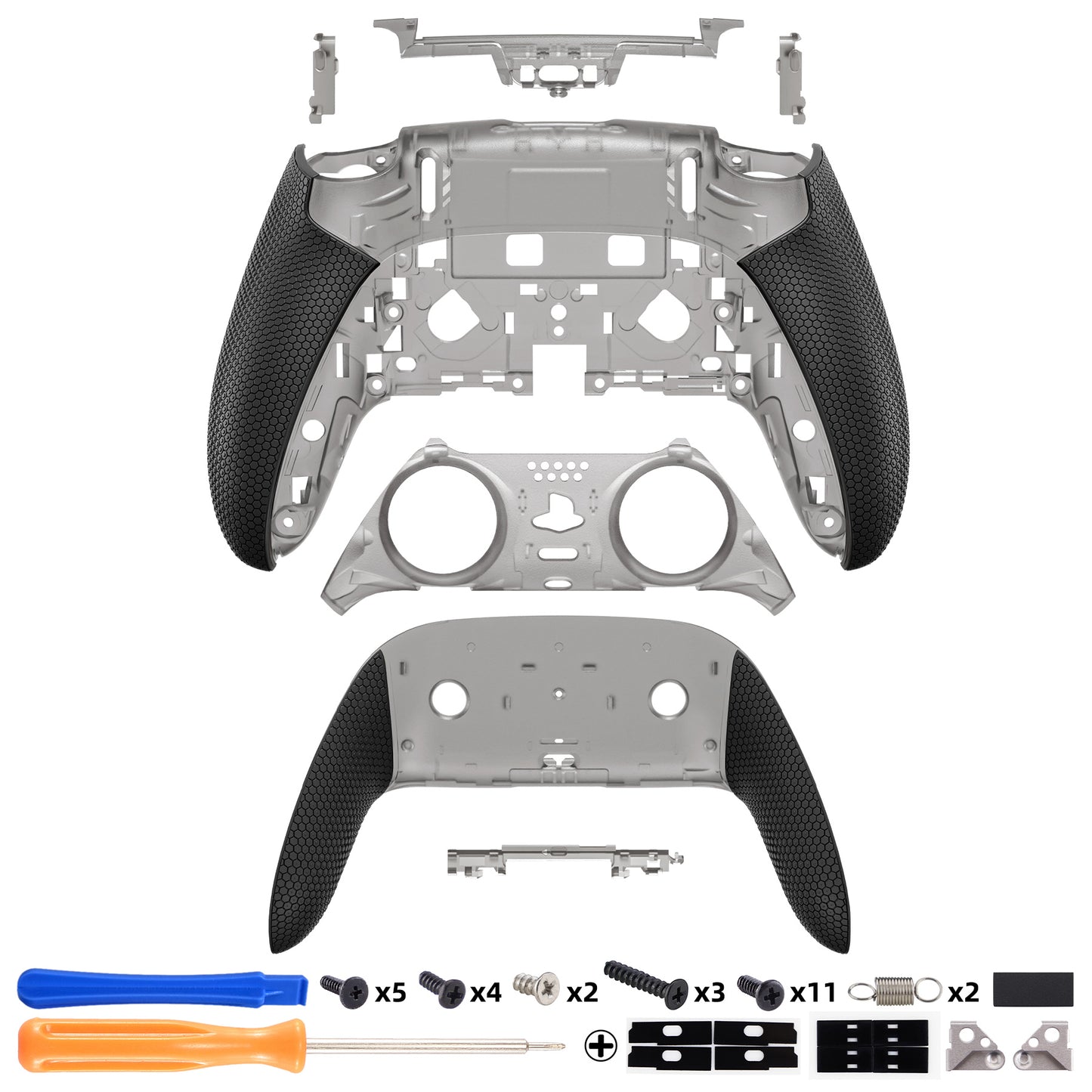 eXtremeRate Beyond-ARC Bottom Shell Kit for PS5 Edge Controller (Clear & Black)