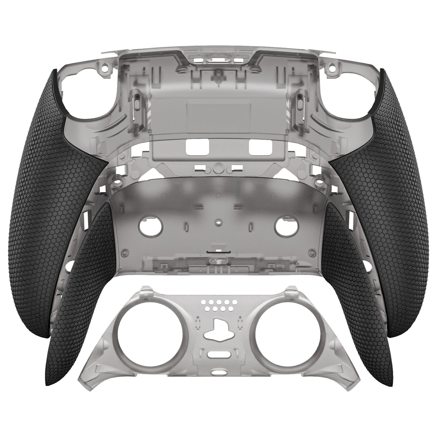 eXtremeRate Beyond-ARC Bottom Shell Kit for PS5 Edge Controller (Clear & Black)