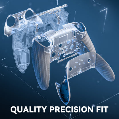 eXtremeRate Beyond-ARC Bottom Shell Kit for PS5 Edge Controller (Clear & Gray)