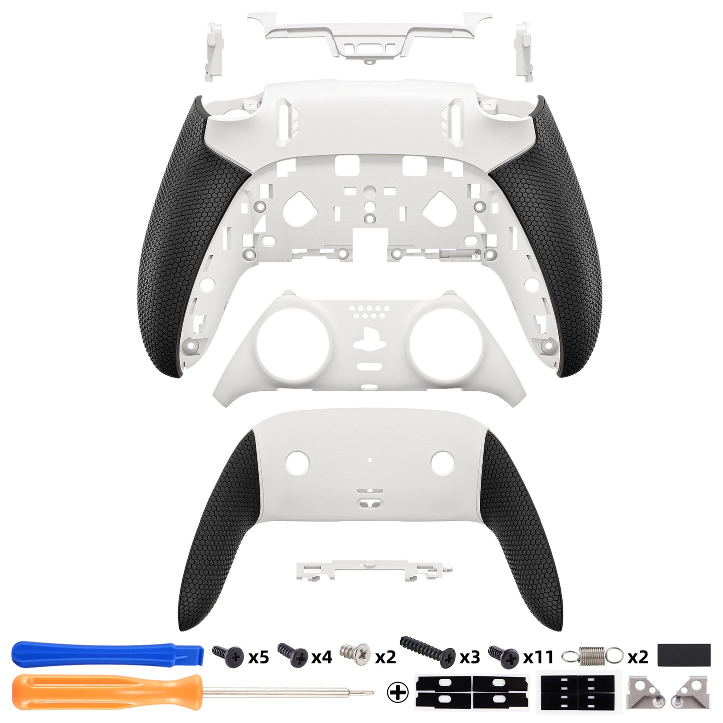 eXtremeRate Beyond-ARC Bottom Shell Kit for PS5 Edge Controller (White & Black)