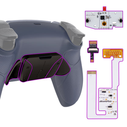 eXtremeRate PS5コントローラーBDM-030/040/050対応用ブラックリアルメタルボタン（RMB）バージョンRISE4 V3リマップキット【ラバー付きティントゥーラ ネーラ】