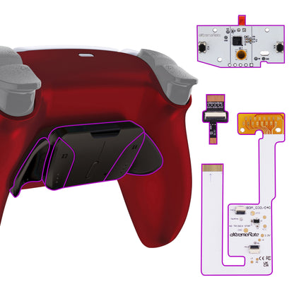 eXtremeRate PS5コントローラーBDM-030/040/050対応用ブラックリアルメタルボタン（RMB）バージョンRISE4 V3リマップキット【スカーレットレッド】