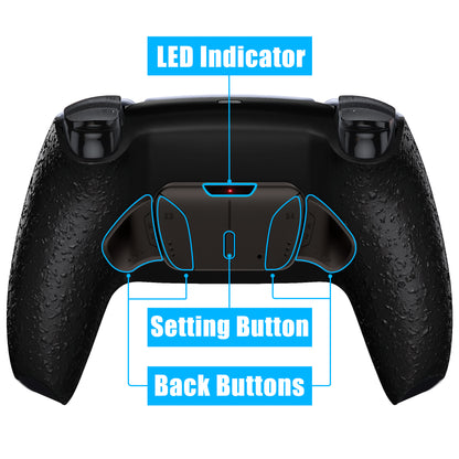 eXtremeRate PS5コントローラーBDM-030/040/050対応用ブラックリアルメタルボタン（RMB）バージョンRISE4 V3リマップキット【テクスチャードブラック】