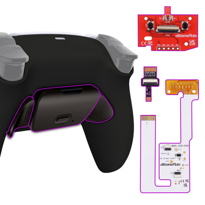 eXtremeRate PS5コントローラーBDM-030/040/050対応用ブラックリアルメタルボタン（RMB）バージョンRISE V3リマップキット【ブラック】