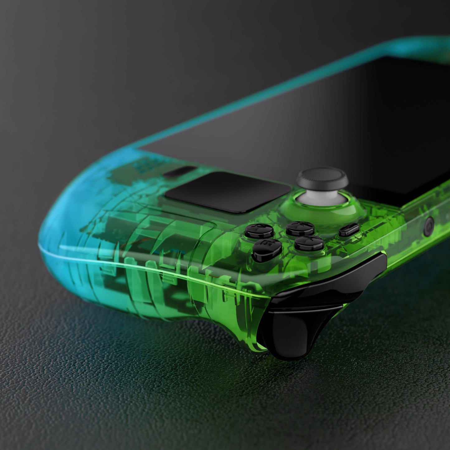 eXtremeRate Custom Full Set Shell with Buttons for Steam Deck LCD - Gradient Translucent Green Blue eXtremeRate