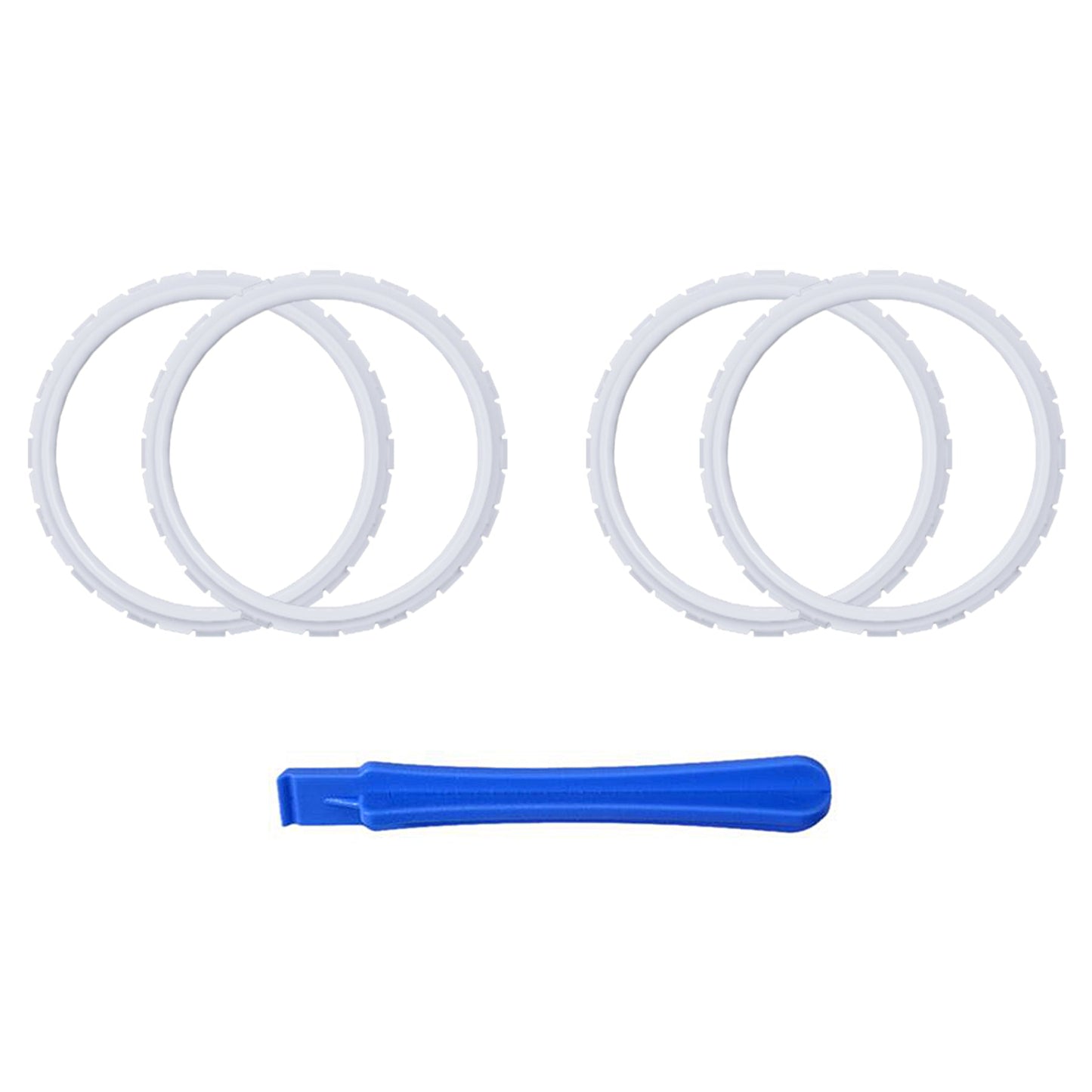 eXtremeRate Custom Replacement Accent Rings for PS5 Controller - Original White eXtremeRate