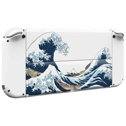 eXtremeRate Custom Replacement Full Set Shell with Buttons for Nintendo Switch OLED - The Great Wave Off Kanagawa eXtremeRate