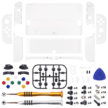 eXtremeRate Custom Replacement Full Set Shell with Buttons for Nintendo Switch OLED - White eXtremeRate