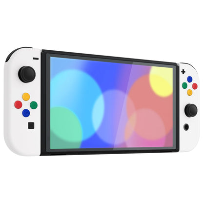 eXtremeRate Custom Replacement Full Set Shell with Buttons for Nintendo Switch OLED - White eXtremeRate