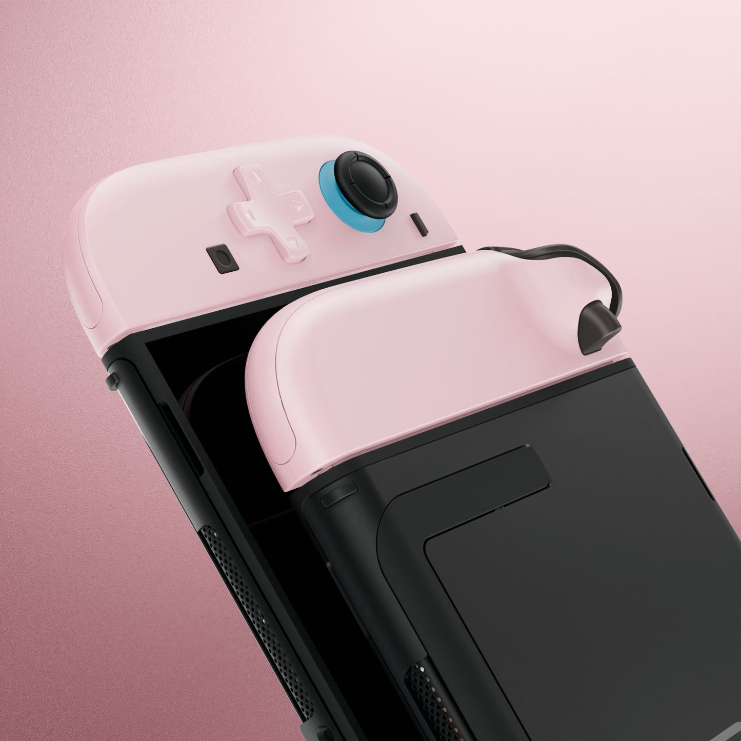 eXtremeRate Nintendo Switch 2対応ジョイコン交換フルセットシェルケース、方向ボタンバージョンボタン付き - デラックス版【チェリーブロッサムピンク】