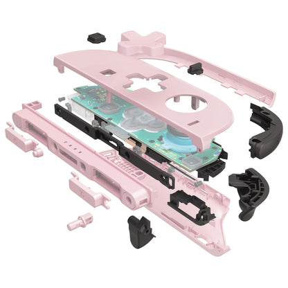 eXtremeRate Nintendo Switch 2対応ジョイコン交換フルセットシェルケース、方向ボタンバージョンボタン付き - デラックス版【チェリーブロッサムピンク】