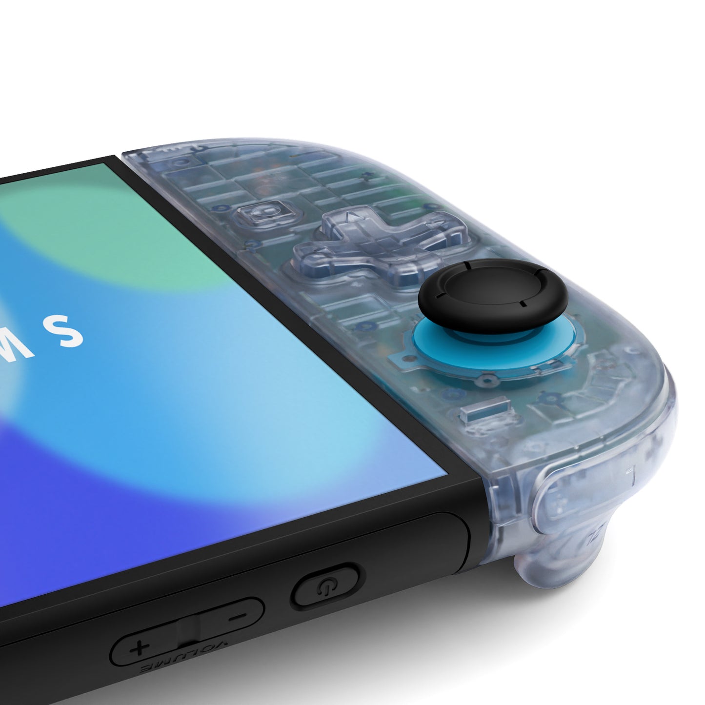 eXtremeRate Nintendo Switch 2対応ジョイコン交換フルセットシェルケース、方向ボタンバージョンボタン付き - デラックス版【クリアグレイシャーブルー】