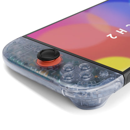 eXtremeRate Nintendo Switch 2対応ジョイコン交換フルセットシェルケース、方向ボタンバージョンボタン付き - デラックス版【クリアグレイシャーブルー】