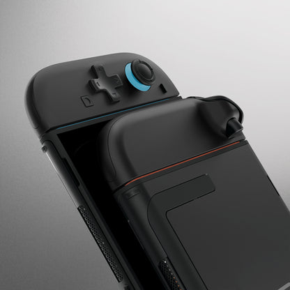 eXtremeRate Nintendo Switch 2対応ジョイコン交換フルセットシェルケース、方向ボタンバージョンボタン付き - エッセンス版【ブラック】